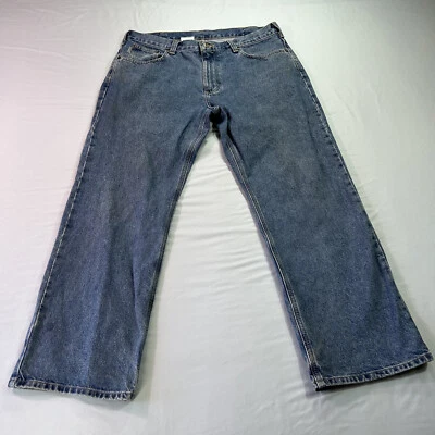 Jeans Carhartt 38x30 Azul Denim Calce Suelto Pierna Recta Ropa de Trabajo Lavado Oscuro Foto 1 de 4
