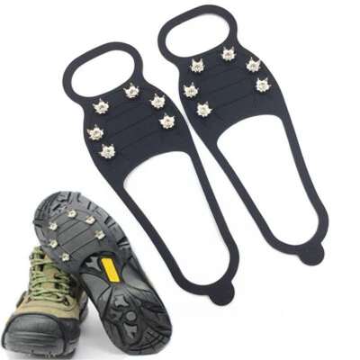 Pinza antideslizante universal con clavos sobre zapato 6 dientes crampones zapatos de hielo pinzas Foto 1 de 4