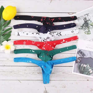 3/6 Pack Men Underwear Sexy Briefs G-string Micro Thongs Cotton Male Gay Panties - Picture 1 of 15