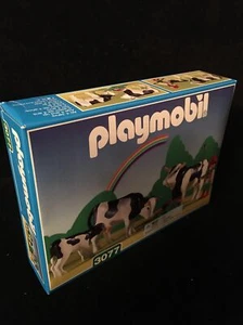 Playmobil Cows with Boy Complete Set 3077 Excellent New Sealed - Picture 1 of 4