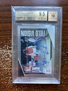 Khalil Mack, Field Vision Autograph /10 - 2019 Panini Donruss Elite - BGS 9.5/10