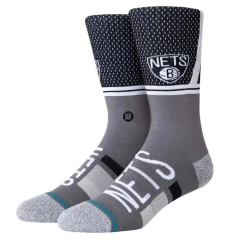 Stance NBA Brooklyn Nets Shortcut 2 Infiknit Crew Socks Unisex Size Medium NWT Cover