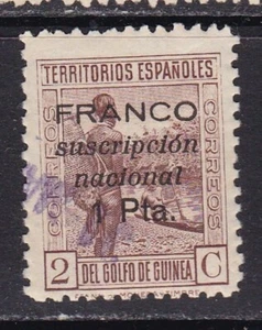 España - Guinea - Franco Suscripcion nacional 1 Pta - Mat Favor - Picture 1 of 2