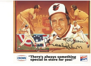 BROOKS ROBINSON BALTIMORE ORIOLES BASEBALL HALL OF FAMER RARE SIGNED PHOTO - Picture 1 of 1