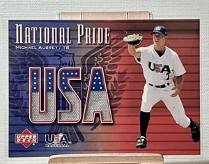 2003 Upper Deck Michael Aubrey #NP-MA - National Pride Patch 🔥 - Picture 1 of 2
