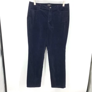 Talbots Damengröße 16 W Hose marineblau Velours Samt Heritage schmal gerade - Bild 1 von 8
