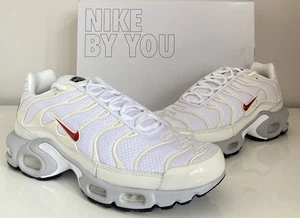 Nike Air Max Plus TN Gr. 8 UK, 42,5 EUR "By You" Sneaker Customized Weiß ID - Bild 1 von 18
