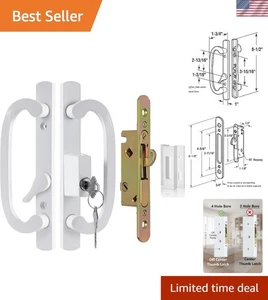 Elegante maniglia per porta da patio con chiave e serratura a mortasa - Foto 1 di 10