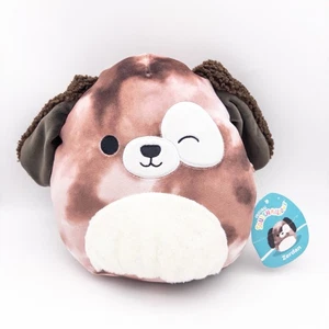 Squishmallows Dog Squad 12” Zerdan the Dog Plush Toy Brown Marbled Brown Ears - Picture 1 of 12