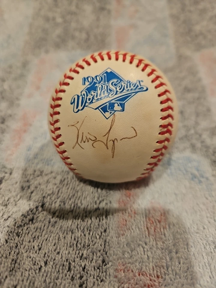 凯文·塔帕尼亲笔签名 1991 年世界系列棒球明尼苏达双胞胎签名签名签名签名 — 第 1/4 张图片