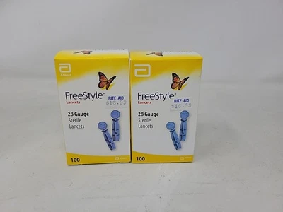 Lancetas Freestyle 200 calibre 28 2 cajas de 100 exp. 4/2027+ Foto 1 de 4