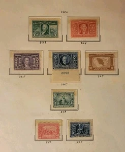 US Scott #323-330 1904 Louisiana Purchase & 1907 Jamestown Exposition Issues Set - Bild 1 von 6