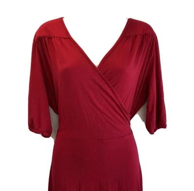 Top envolvente Marano Universal Standard para mujer talla 2XL rojo manga corta Foto 1 de 4