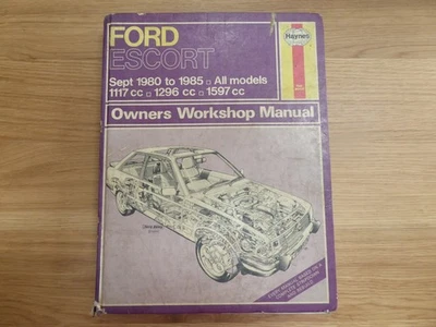 Vintage Haynes Owners Workshop Manual Ford Escort Model 1980 -1985 - Image 1 of 4