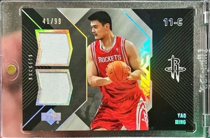 2006-07 Upper Deck UD Black Yao Ming Dual Game Used Jersey Card /99 Rockets - Imagen 1 de 1