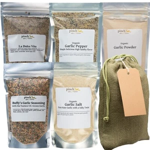 Garlic Lover’s Organic Spice Bundle | Grown in California (5-Pack of Seasonings) - Picture 1 of 10