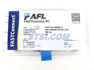 AFL FAST-SC-MM50L-6 FastConnect LC OM3/OM4 Fiber Optic Connector, 6pk ~STSI - Picture 1 of 2