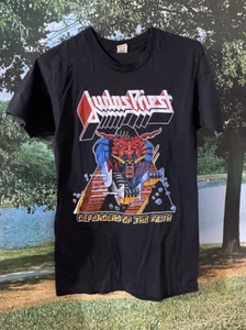Vintage 1984 Judas Priest Defenders Tour Band Concert T Shirt 80s Medium USA - Picture 1 of 6