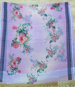 PINK floral DIGITAL PRINT georgette India Dupatta Wrap Scarf Chunri shawl - Picture 1 of 7