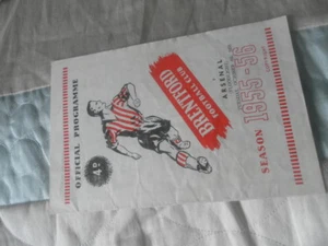 1955/6 BRENTFORD V ARSENAL FRIENDLY - Picture 1 of 1