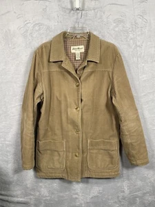 Chaqueta Blazer Eddie Bauer Mujer Beige Completamente Forrada Pana Talla Alta Mediana - Imagen 1 de 7