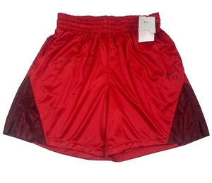 Women's Nike Loose Dri- Fit FLY Basketball Shorts Red, Pockets Size L New - Picture 1 of 10