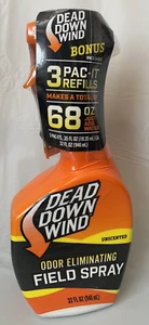 Deer Hunting Dead Down Wind Odor Eliminating Field Spray 32 Oz+ Bonus Packets - Picture 1 of 2