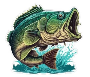 Bass Fish Fishing Sticker Stickers A469 - Picture 1 of 1