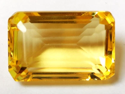 AAA+ 64.80 Ct. Large Yellow Topaz Emerald Cut Loose Gemstone Gift for Women/Her - Image 1 of 4
