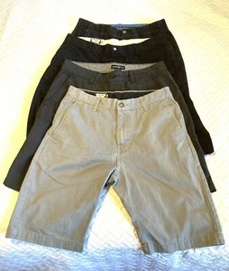 Mens 32/30 Classic Lot Of 3 Pair Volcom, 1 Pair Hang Ten Shorts - Picture 1 of 13