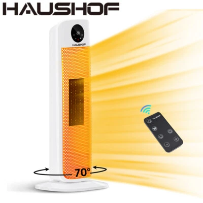 HAUSHOF 1500W Tower Space Heater Digital Ceramic Heater Touch& Remote Control US - Image 1 of 4