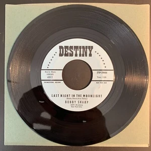 Bobby Sharp - Last Night in the Moonlight - R&B Promo 45rpm - 1959 Mint - Picture 1 of 3