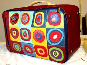 Reisetasche Rucksack echt Leder handgefertigt braune Kabine Koffer Ryanair gelb - Bild 1 von 11