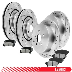 Front & Rear Brake Rotors + Brake Pads Kit for 2011-2014 Ford Edge Lincoln MKX - Picture 1 of 13