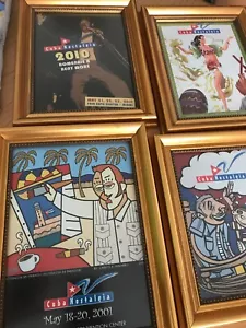 Lot 5 CUBA NOSTALGIA ANNUAL POSTER MIAMI'S FREEDOM TOWER 5"WX7H WITH GOLD FRAME - Picture 1 of 12