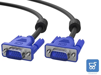 Cavo Video VGA M/M Monitor Pc DVR NVR Videosorveglianza Proiettore Led 1,4Mt - Immagine 1 di 3