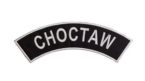 Choctaw weiß auf schwarz Bügelbild Rocker großer Patch für Jacken - Bild 1 von 2