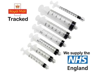 Sterile Luer Lock Syringes 60ml 50ml 30ml 20ml 10ml 5ml 3ml 2ml 1ml UK CE - Picture 1 of 45