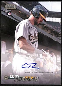 Cody Thomas 2023 Stadium Club Autographs RC Auto Oakland Athletics #SCBA-CT - Picture 1 of 2
