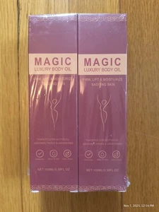 Two Pack Magic Luxury Body Oil - Firm, Lift & Moisturize Sagging Skin 100mL BN - Picture 1 of 4