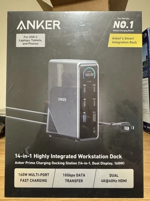 Anker Prime Docking Station 14-Port 160W USB-C 10Gbps Transfer Smart Interface - Image 1 of 4