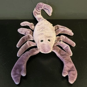Vintage Purple Scorpion Plush Beanie Baby 1998 Bean Bag Stuffed Animal - Picture 1 of 7