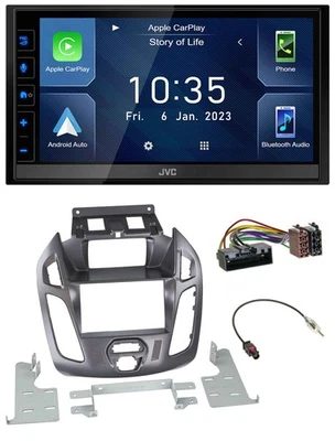 JVC DAB Bluetooth MP3 USB 2DIN Autoradio für Ford Transit mit Display 2012-2018 - Bild 1 von 4