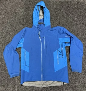 Arcteryx Rush Jacket Mens Large Blue Gore-Tex Pro Shell RECCO Ski Snowboard READ - Picture 1 of 3