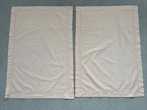 Vintage Peach Pillow Cases WILLOW BRAND 1950s Vintage Oxford x 2 - Picture 1 of 11
