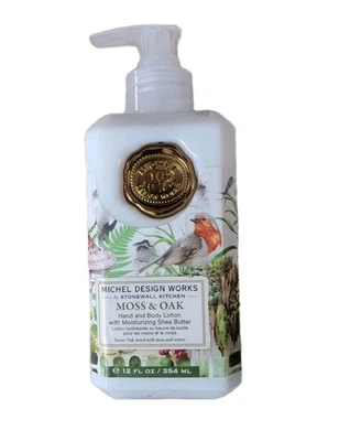 Michel Design Works MOSS & OAK 手部及身体乳液 带乳木果油 12 盎司 — 第 1/2 张图片
