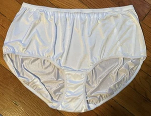 Lot Of 9 Comfort Choice Women Plus Size 12 Nylon Full Cut Brief White 14-0177-7 - Picture 1 of 7