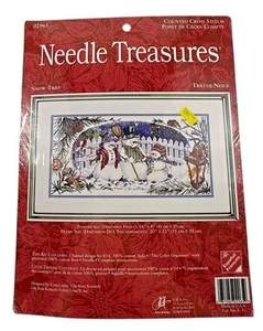 Needle Treasures Snow Trio Cross Stitch Kit Lila Rose Kennedy 02965 16"x8" USA - Picture 1 of 8