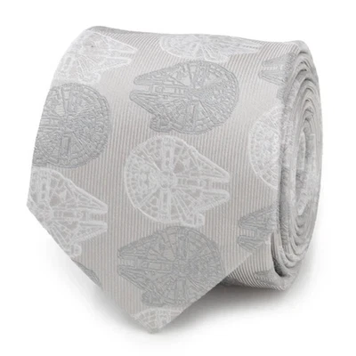 Star Wars Millennium Falcon White and Gray Checkered  Men's Tie - Image 1 of 4