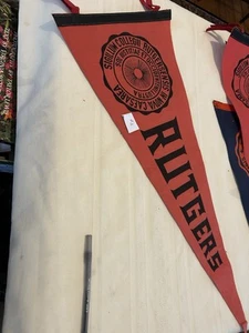 Vintage 1960er 70er Rutgers University Filz College Wimpel 29" Football selten Vintage - Bild 1 von 10